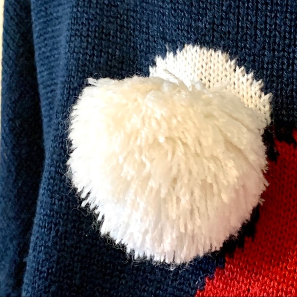 LORD & TAYLOR CONTEXT Navy Santa Sweater—SZ. Lg - Picture 14 of 16
